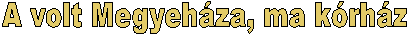 A volt Megyeh�za, ma k�rh�z